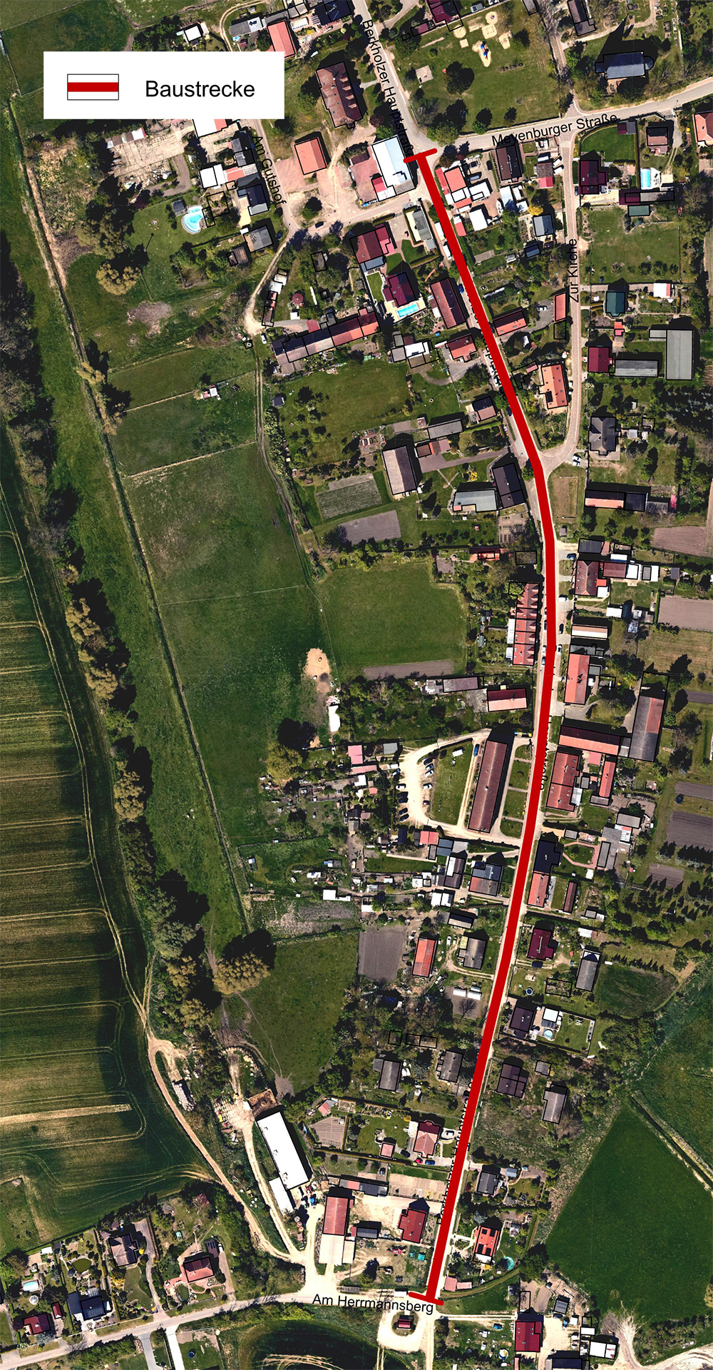 Luftbild mit Markierung Luftbild mit Markierung