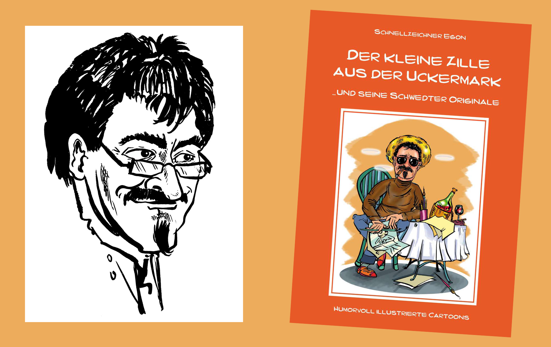 Grafik: Porträtzeichnung und Buchcover Grafik: Porträtzeichnung und Buchcover