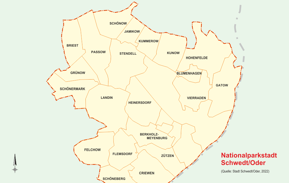 Stadtplan Stadt Schwedt Oder