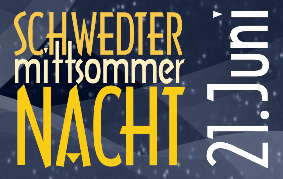 Grafik: Schwedter Mittsommernacht 21. Juni Grafik: Schwedter Mittsommernacht 21. Juni