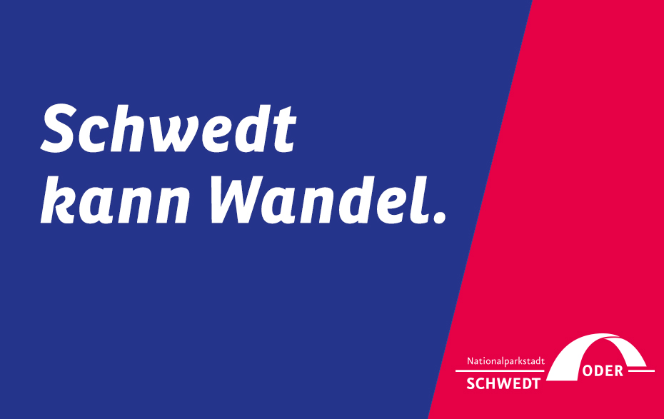 Grafik: Schriftzug auf violettem Grund, Stadtlogo auf petrolfarbenem Grund Grafik: Schriftzug auf violettem Grund, Stadtlogo auf petrolfarbenem Grund
