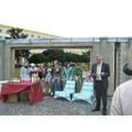 Foto: Der Bürgermeister spricht zur Eröffnung des Workshops vor den Schülern.